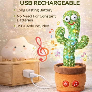 Dancing Talking Cactus Toy – Interactive Musical Plush