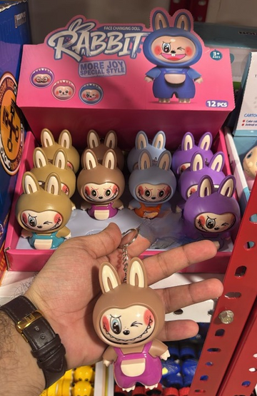**Labubu Face Changing Keychain – Random Color**