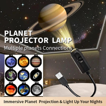 **USB Moon Earth Projection Starry Sky Lamp – 6 Lenses**